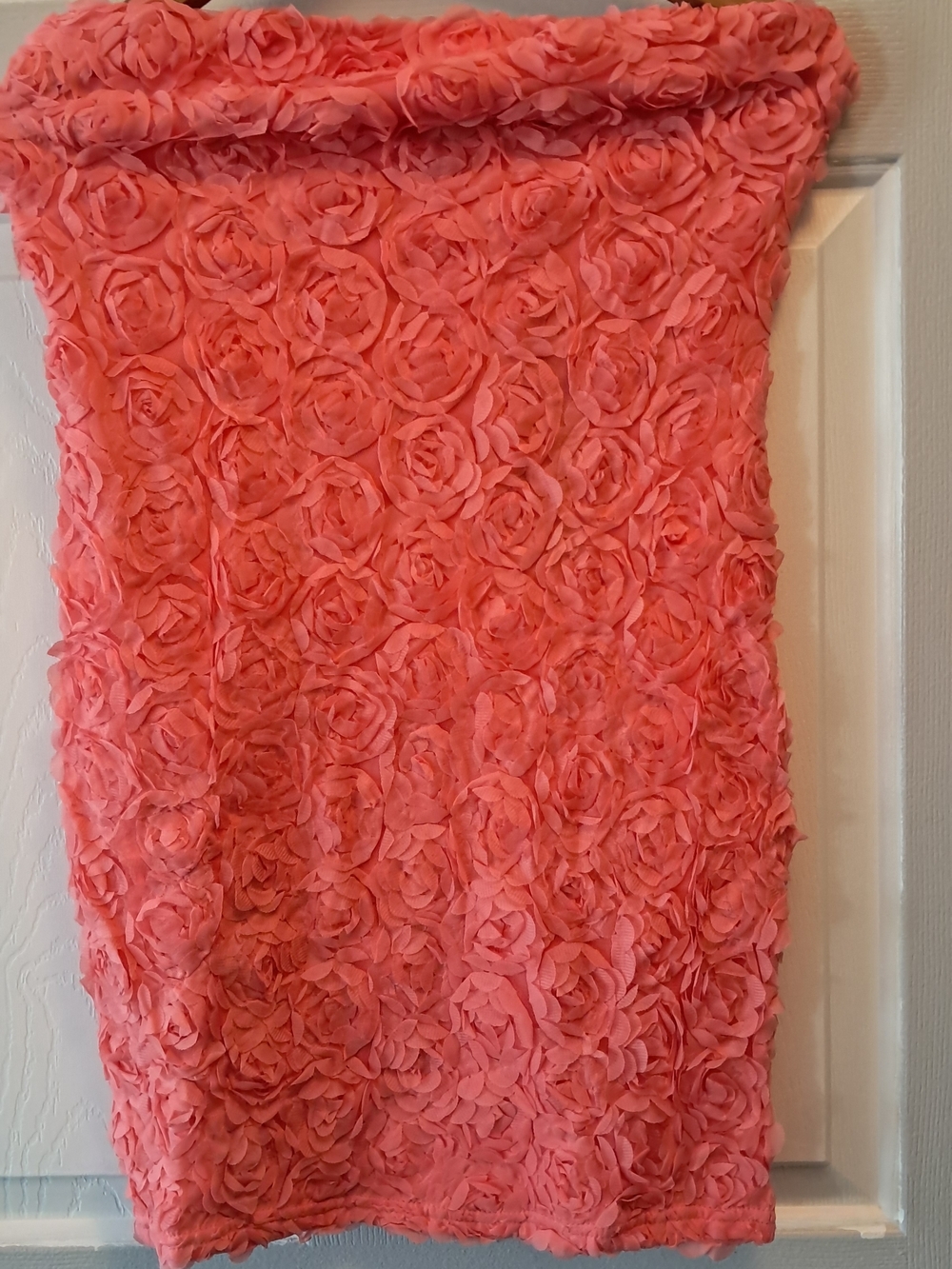 Fashion Nova Coral Rosette Party Dress